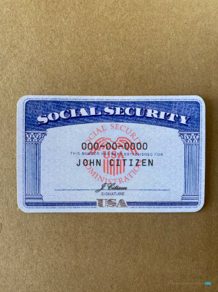 Download USA SSN photolook paper background FRONT Photoshop template